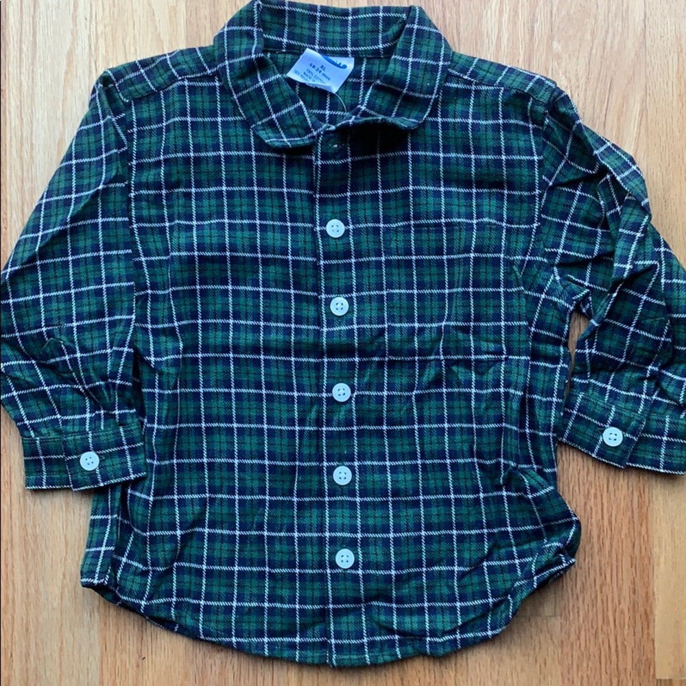 🌺 NWT Old Navy Plaid Shirt Sz12-18months